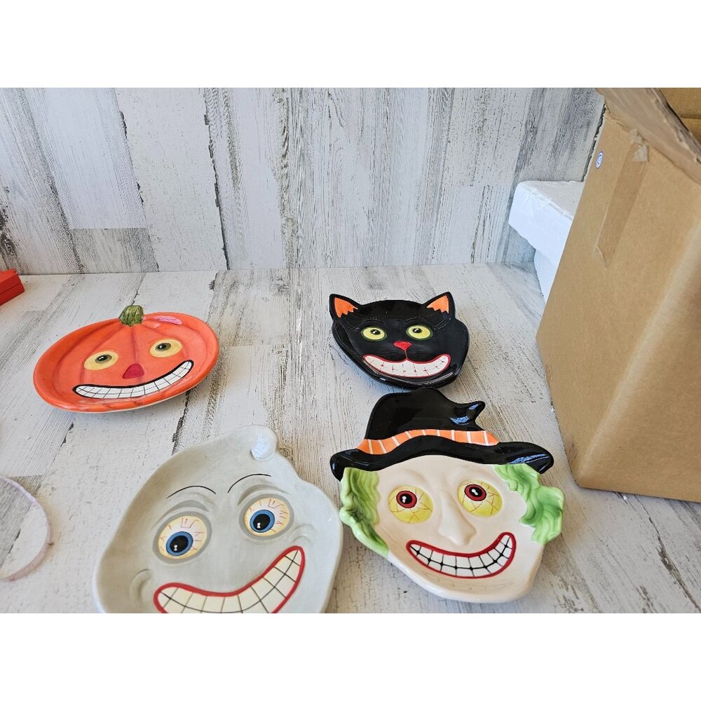 Lillian vernon Halloween Google eye plate platter appetizer shabby chic